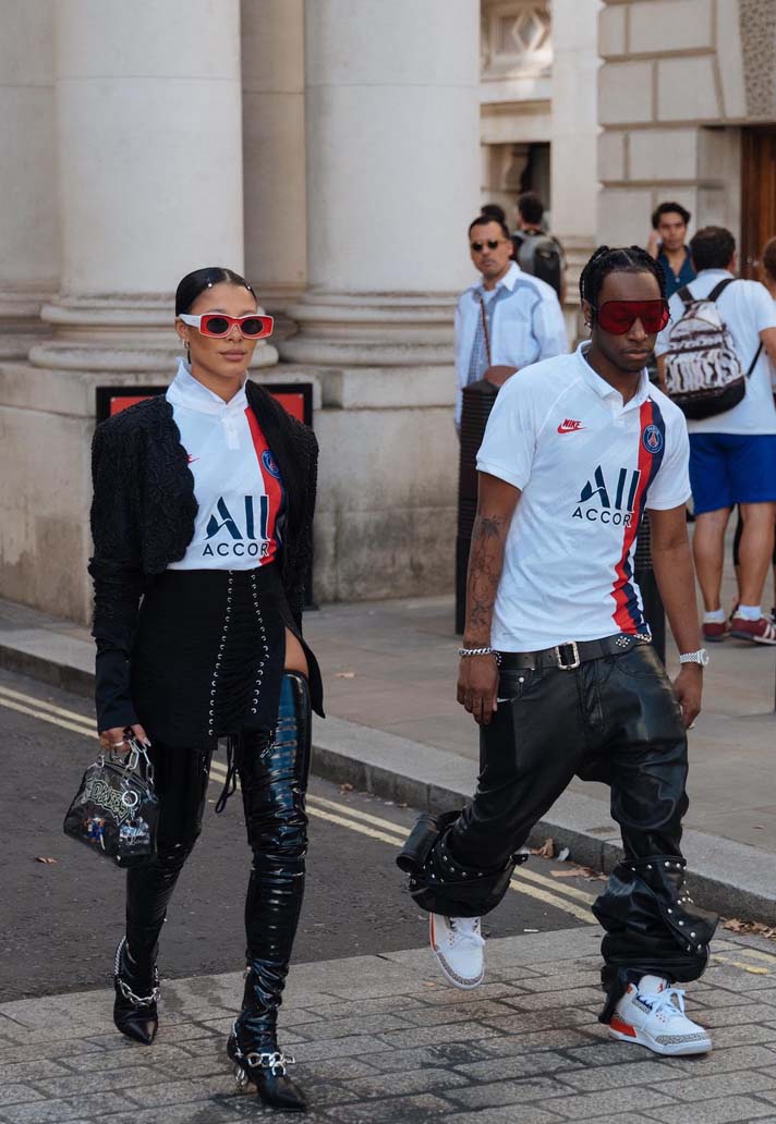 Neymar & Dani Alves at the Off-White Paris Fashion Week Show