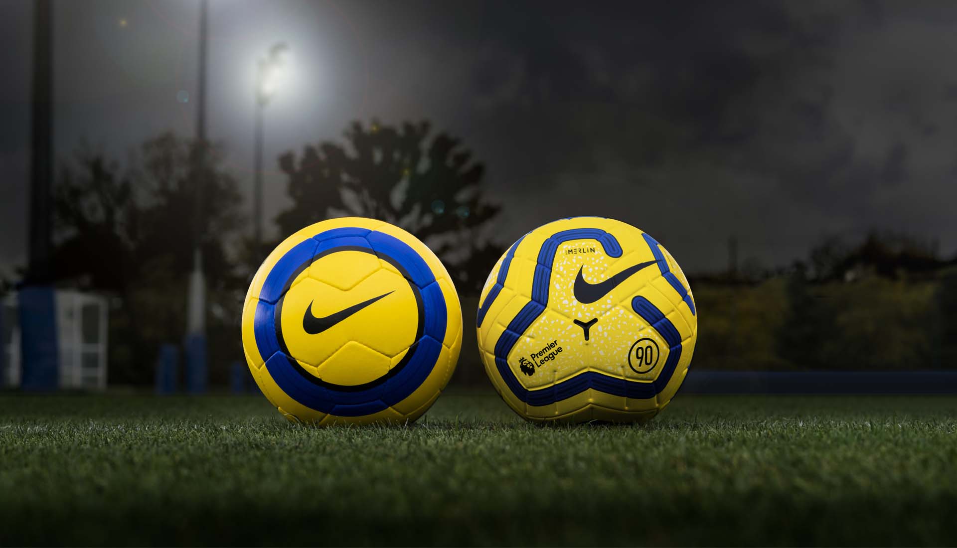 premier league ball yellow and purple