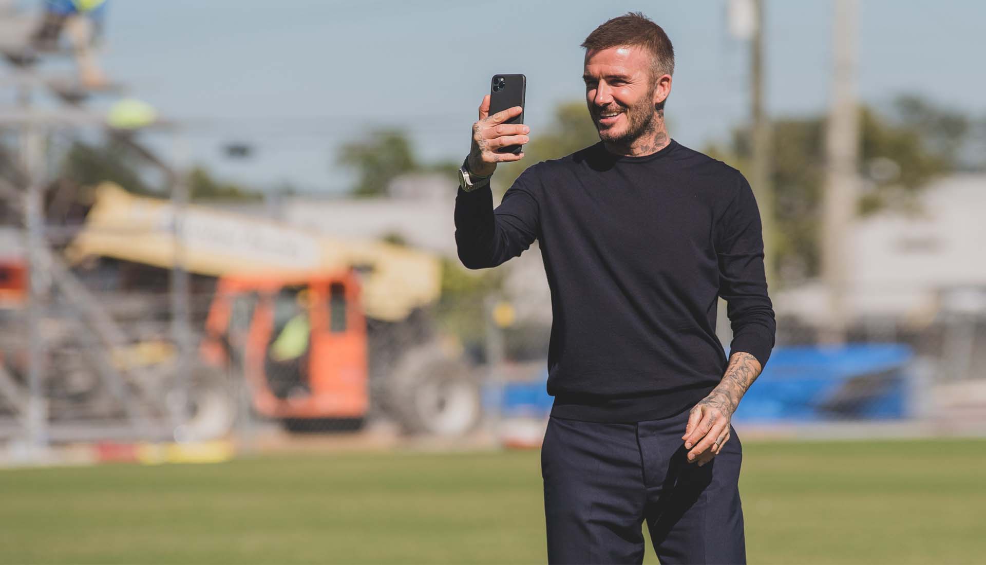 David Beckham Visits Inter Miami Stadium - SoccerBible