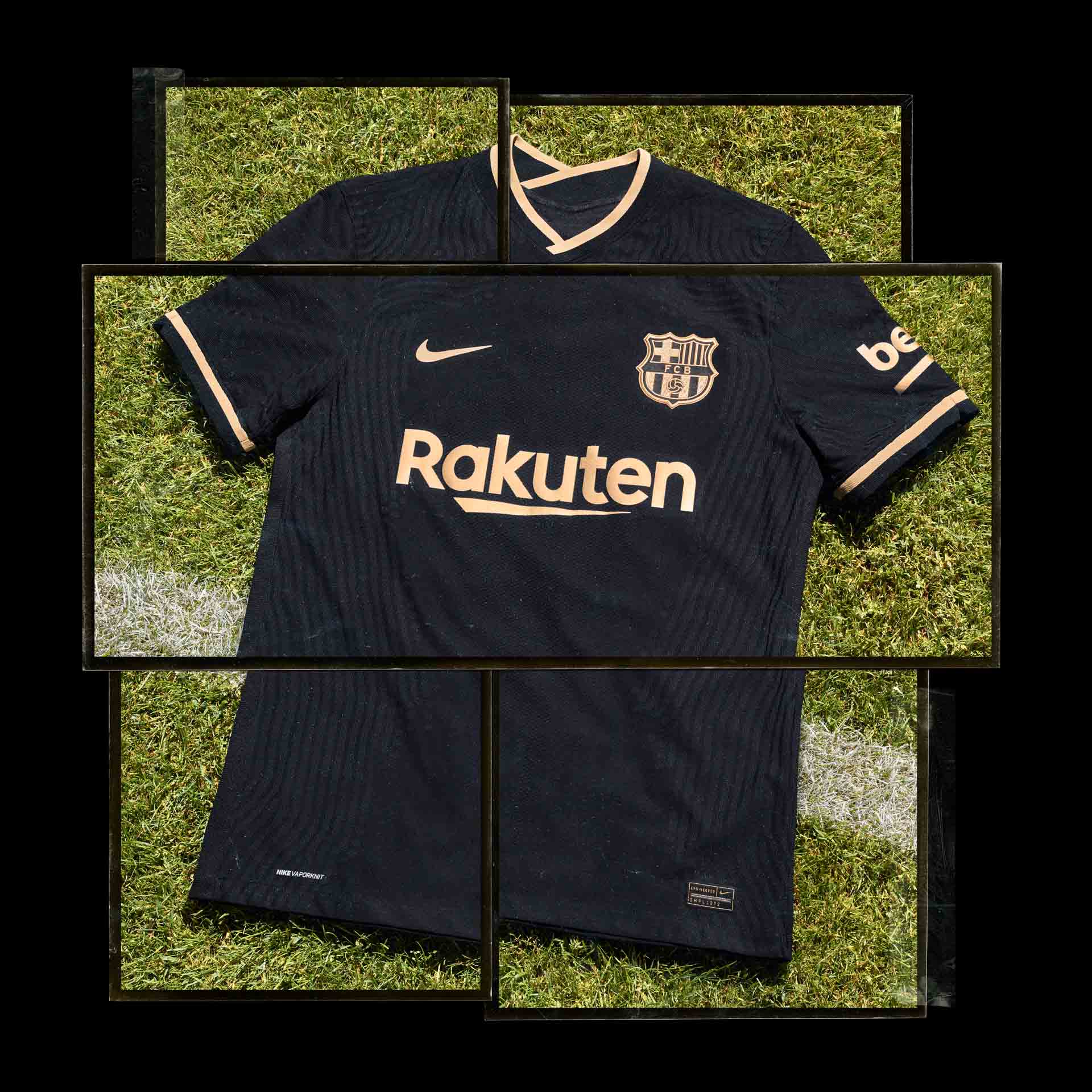 Nike 2020-21 Barcelona Away Baby-Toddler Kit - Black-Gold