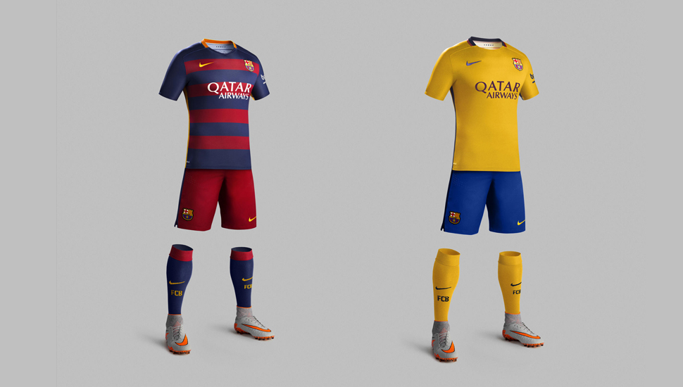 Barcelona 15 16 Home Away Kits Soccerbible