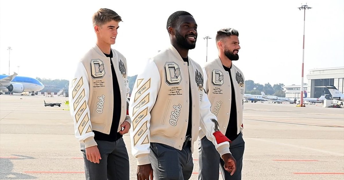 Off White Ac Milan Grey Varsity Off-Pitch Uniform Jacket