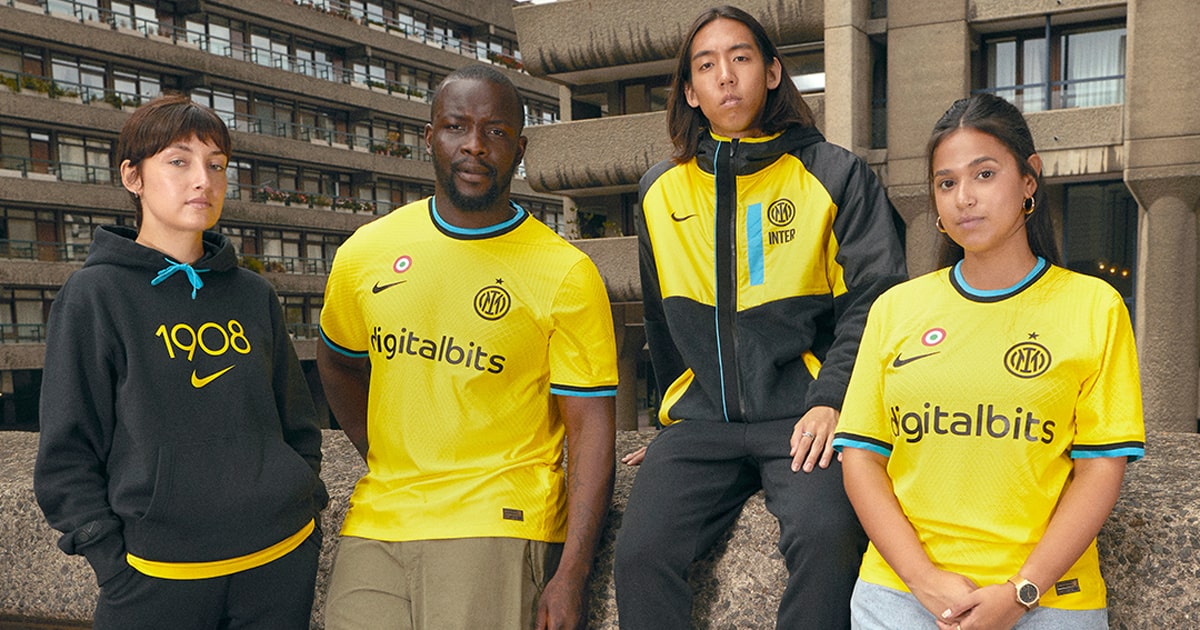 03-04インテル Nike イエローシャツ Inter Milan Unveil 22/23 Third Shirt From Nike - SoccerBible