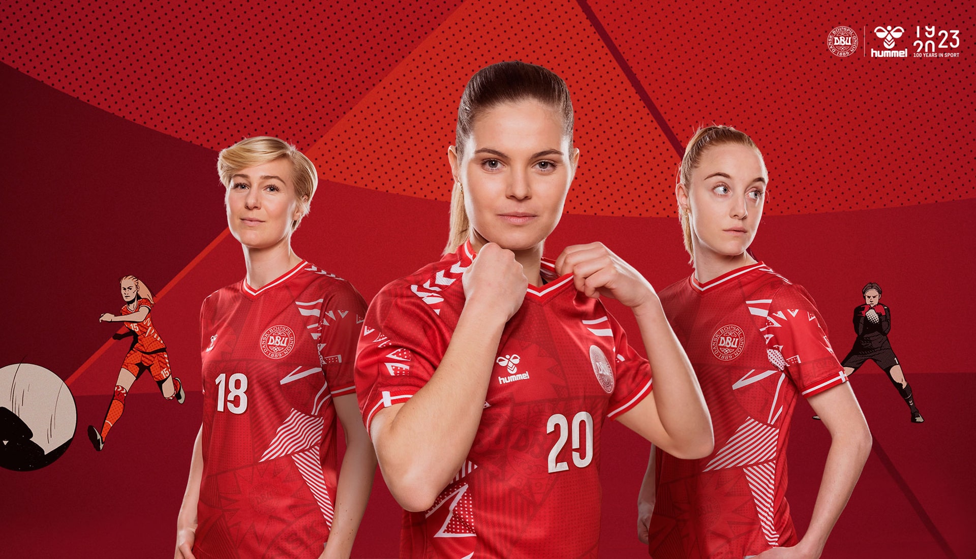 Hummel Reveal Denmark 2023 Women Home & Away Jerseys - SoccerBible