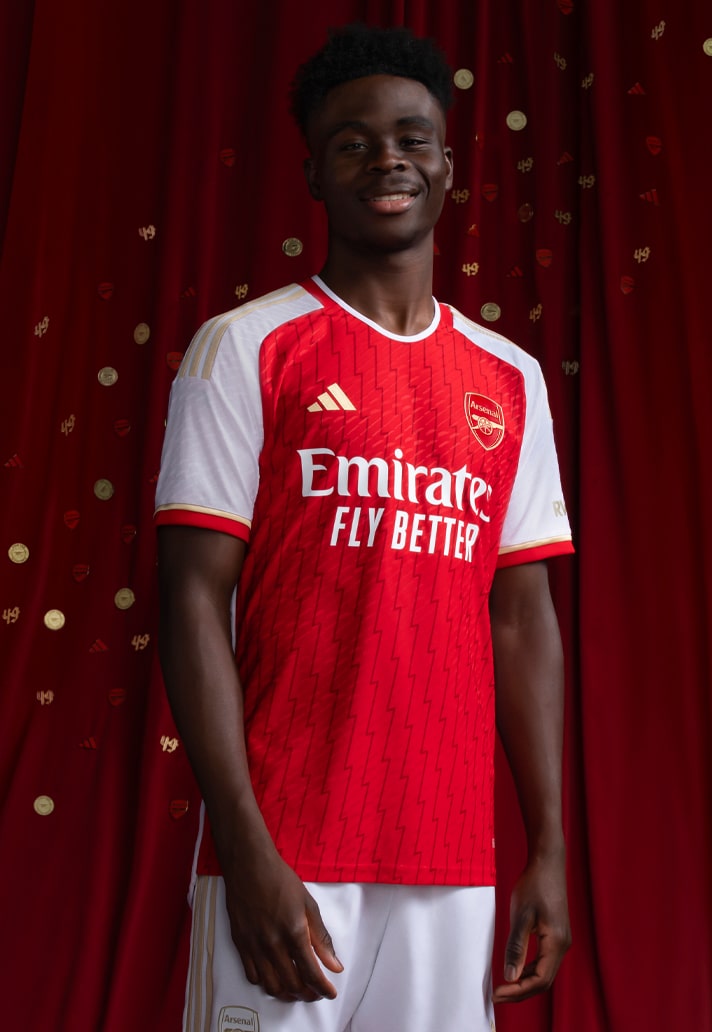 adidas Launch Arsenal 23/24 Home Shirt - SoccerBible