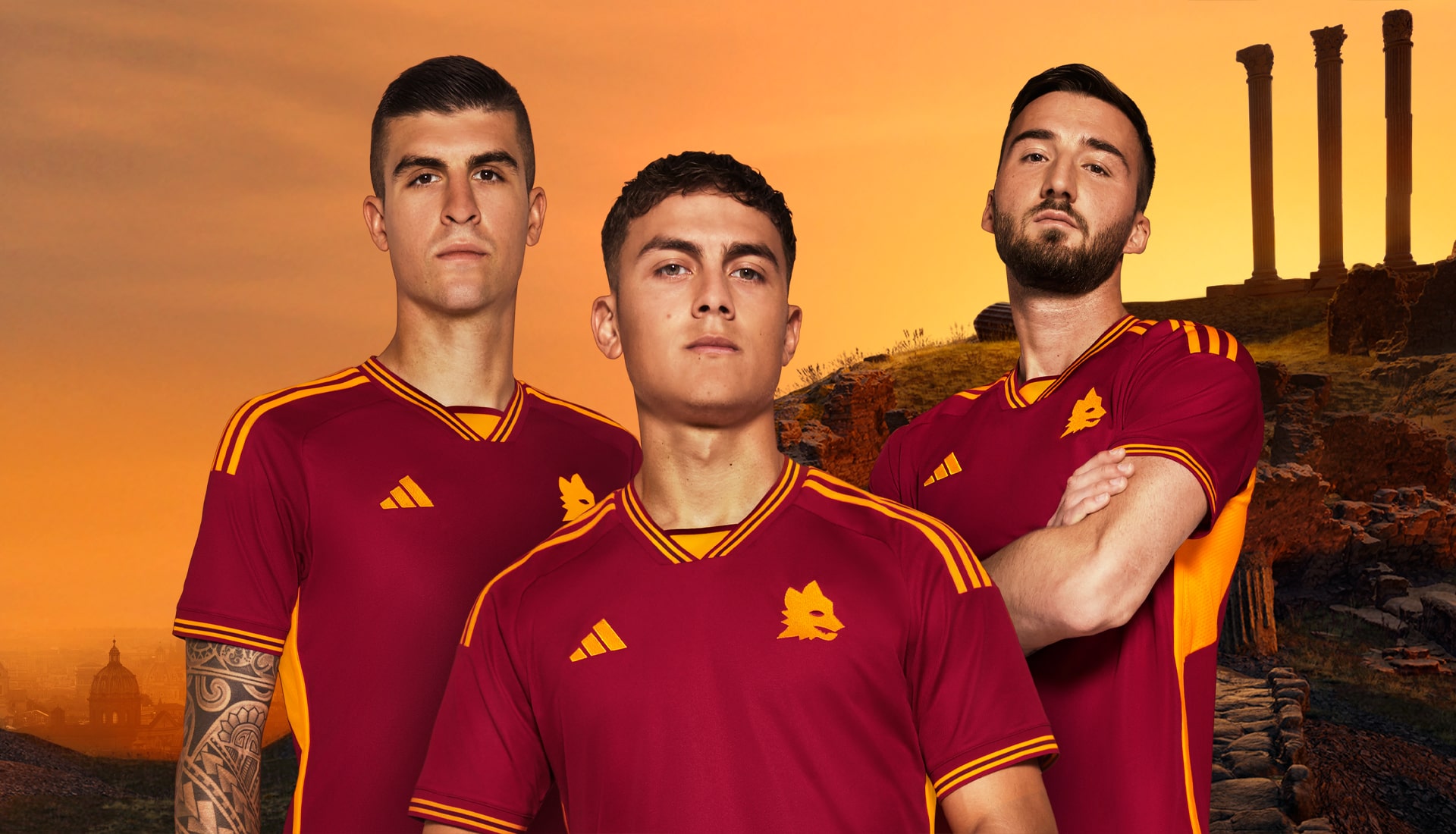Adidas Launch AS Roma 23 24 Home Shirt SoccerBible