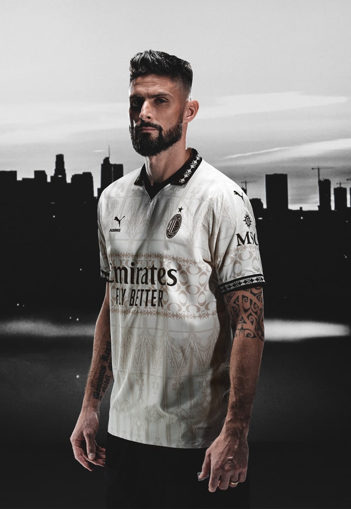 PUMA Collaborate With PLEASURES For AC Milan 23/24 Fourth Kits ...