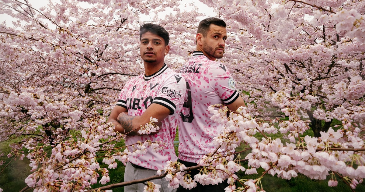 FLUSS needle punch football shirts 花柄 Vancouver FC Reveal 'Cherry Blossom' 2024 Alternate Kit From