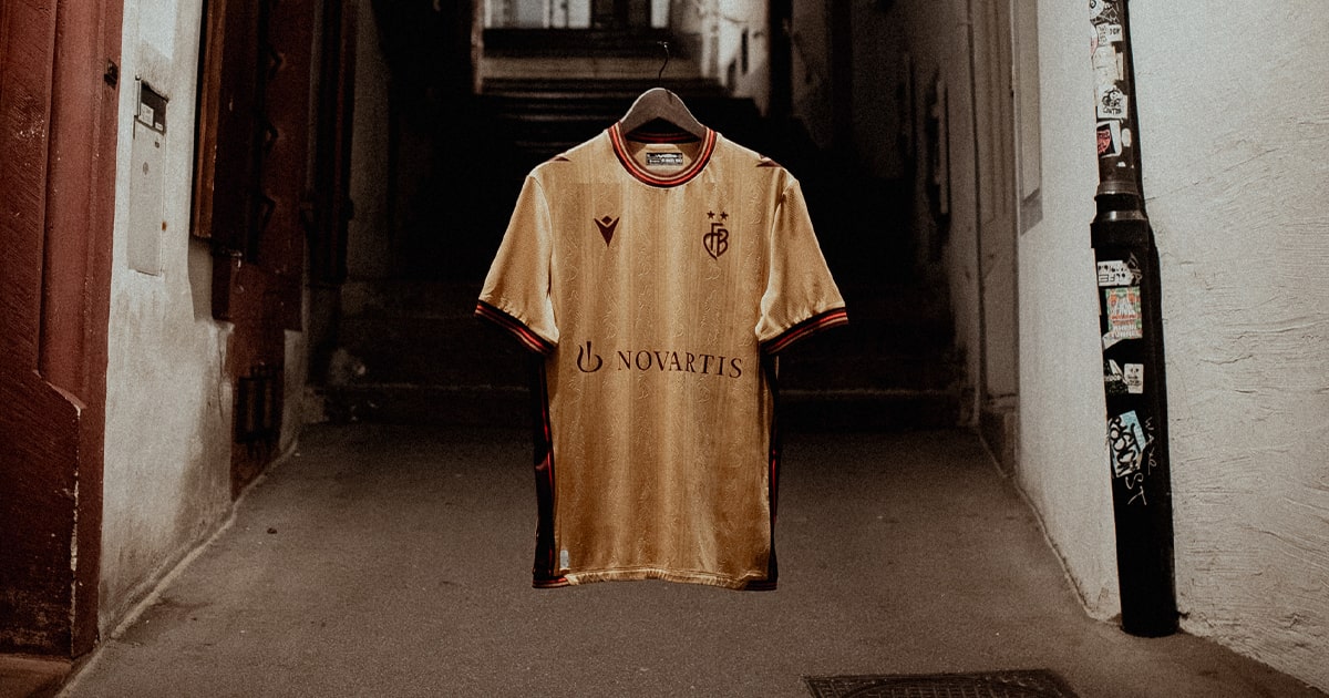 Maillot Troisième FC Basel 2025-2026 Macron - Noir Et Blanc, Neuve Avec étiquettes, Adulte