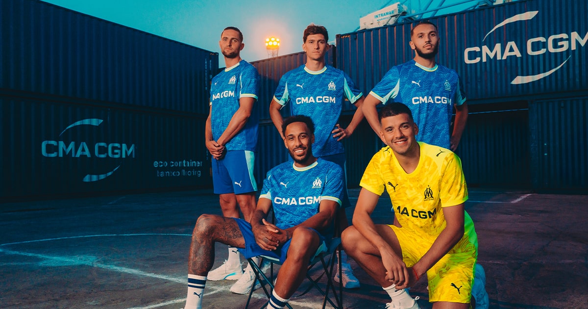 Olympique Marseille & PUMA Complete 25/26 Kit Set With Bold Third