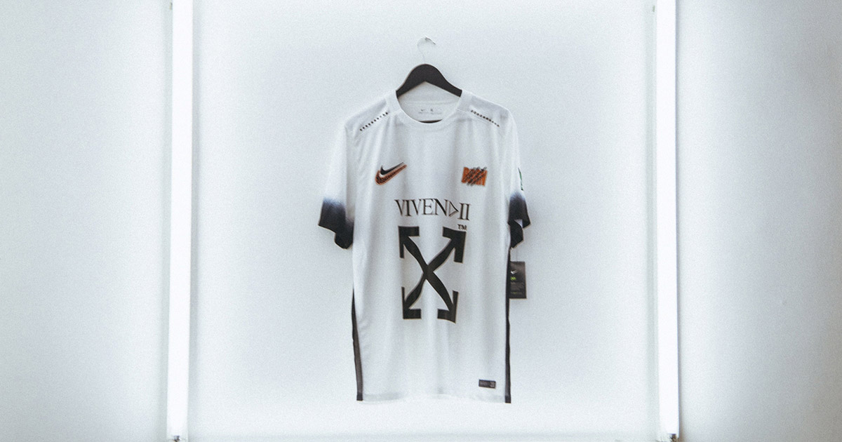 Virgil Abloh Off-White Football Kits at Art Basel Miami - SoccerBible